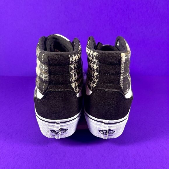 Vans Filmore Hi Platform Plaid Mix Brown/White High-Top Sneakers Shoe Sz 9.5 NWT - Picture 4 of 9
